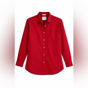 Abercrombie oversized red button down